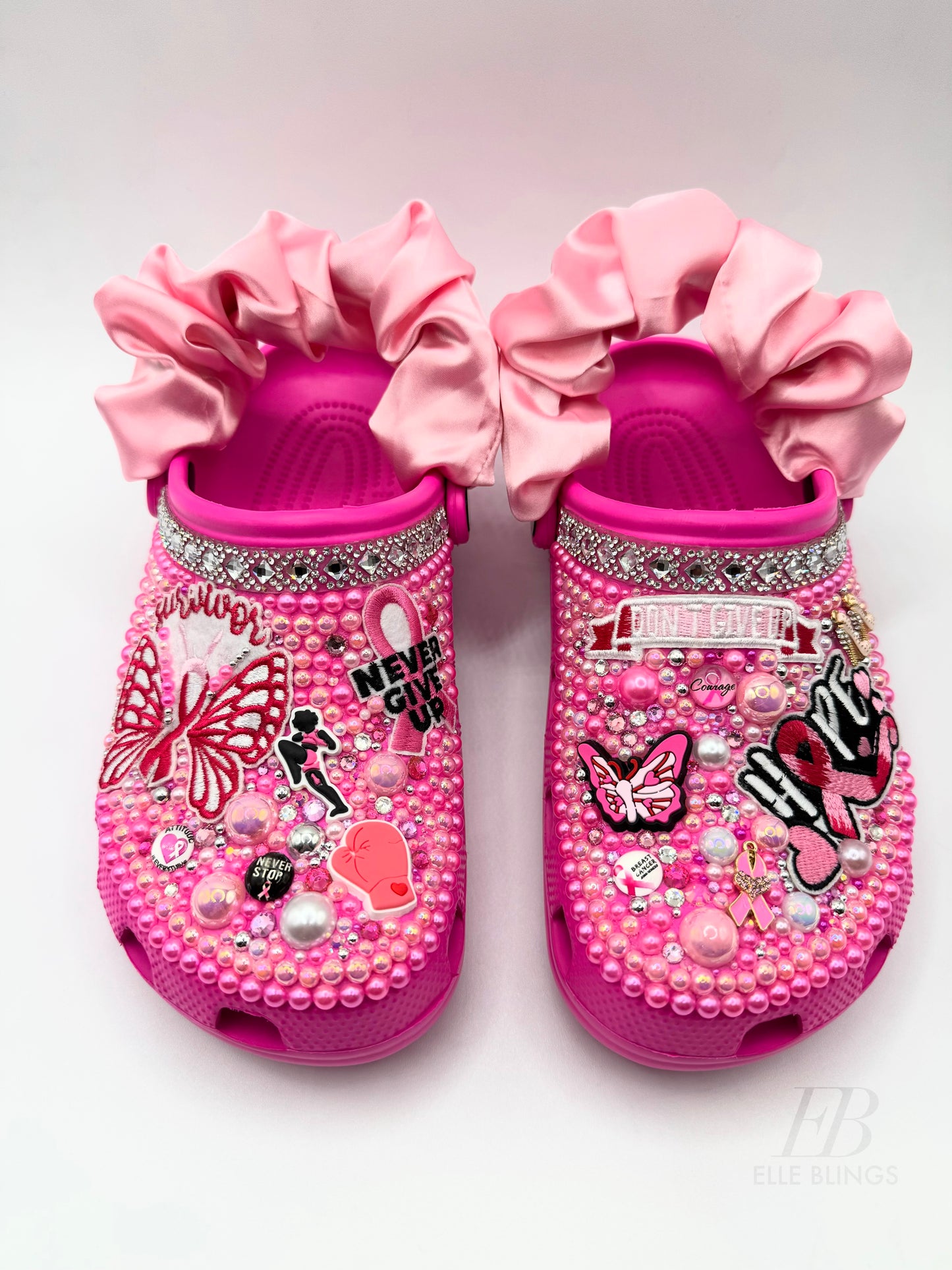 Custom Crocs Breast Cancer Awareness Pink