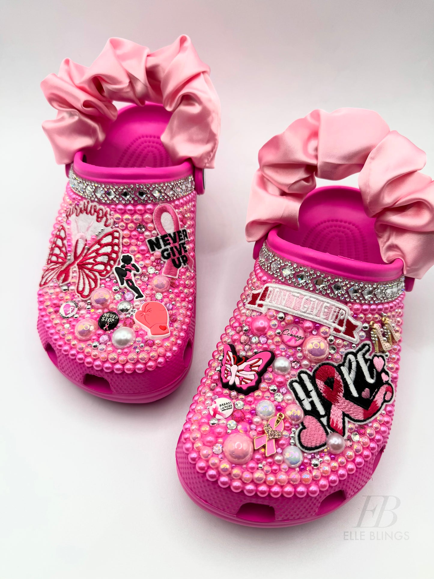 Custom Crocs Breast Cancer Awareness Pink