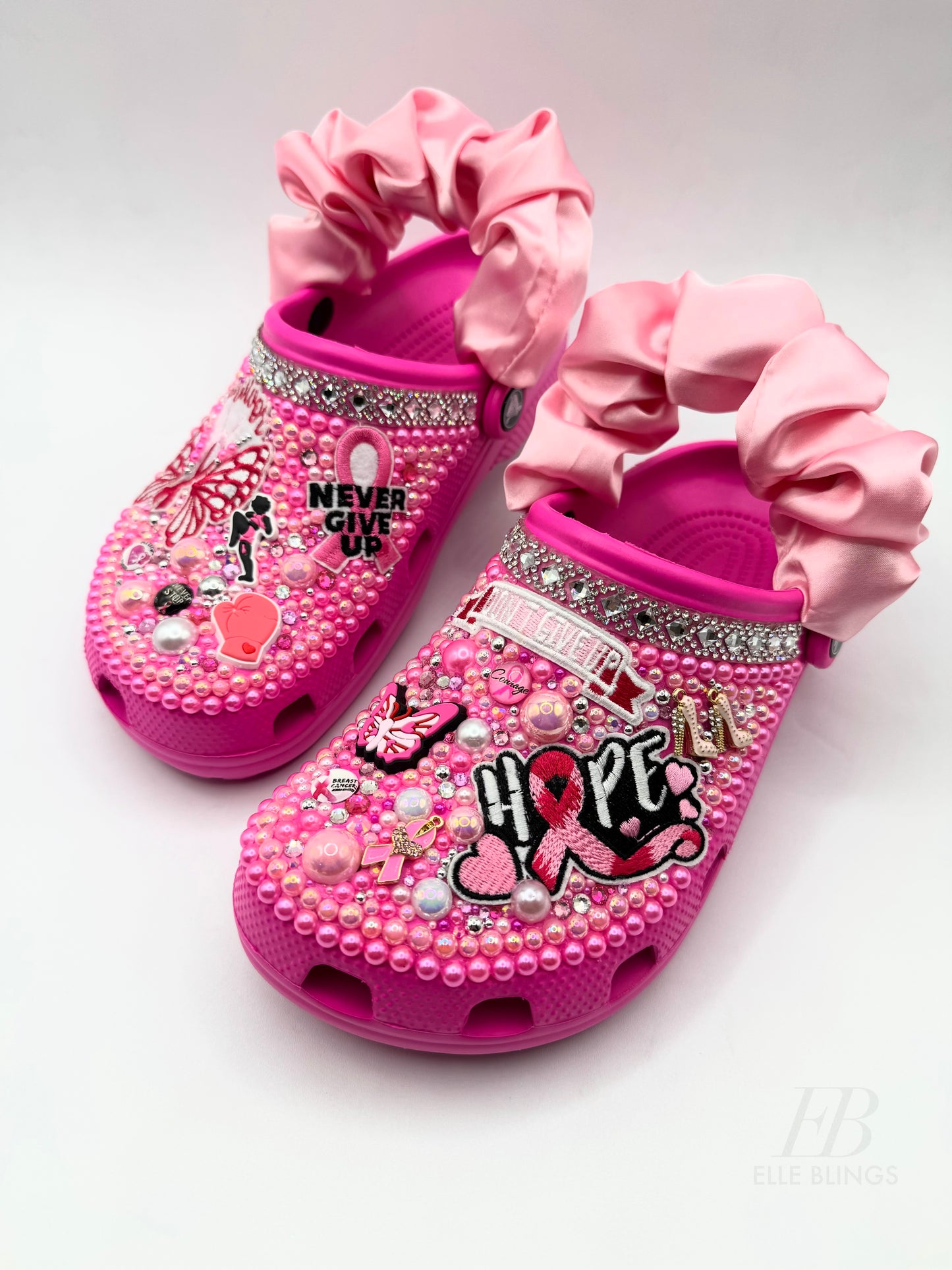 Custom Crocs Breast Cancer Awareness Pink