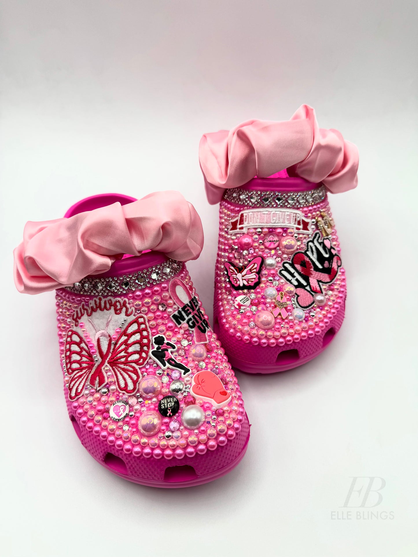 Custom Crocs Breast Cancer Awareness Pink