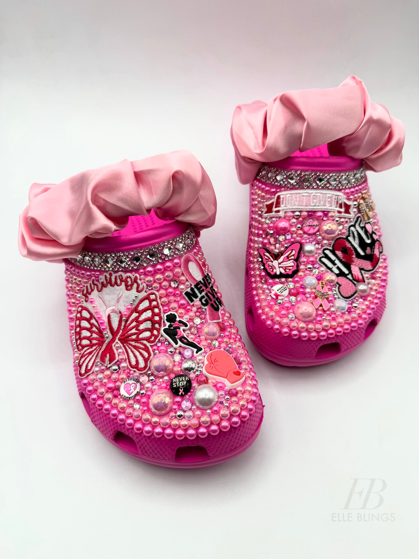 Custom Crocs Breast Cancer Awareness Pink