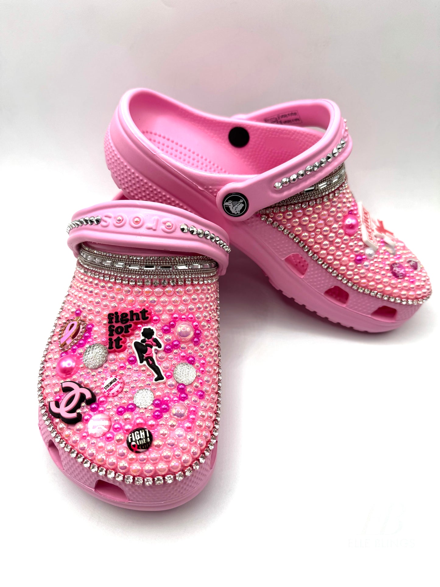 Custom Crocs Breast Cancer Awareness Pink